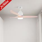 Pink Low Profile ABS Plastic Blade Ceiling Fan With LED Light Remote Control