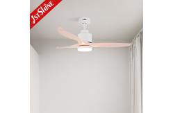 China Pink Low Profile ABS Plastic Blade Ceiling Fan With LED Light Remote Control supplier