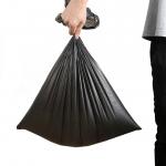 Black 55 Gallon 15um LDPE Garbage Bags Biodegradable Custom Size