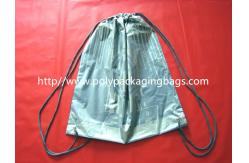China Fashionable Plastic Drawstring Backpack Bags CPE LDPE Shoulder For Clothes supplier