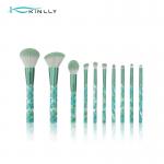 OEM 10pcs Travel Makeup Brush Set with Marble Lined Plastic Handle for sale