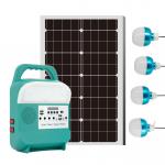 Portable Solar Panel Charging Lighting System With Lithium Battery For Camping for sale