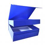 Blue Gift Paper Box Double Layer Personalized  Boxes For Custom Retail Packaging for sale