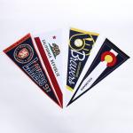China Sublimation 100D 150D Polyester Felt Pennant Flag 30x76cm for sale