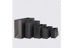 China ODM Matte Lamination Paper Bag Packaging Custom Logo Black Shopping Bag supplier