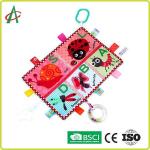 BSCI 29.7x21cm Baby Comforter Toy ultra soft plush Fruit And Animal Printing for sale