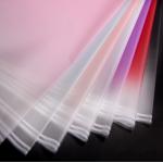 Wholesale pure color gradient matte paper waterproof semi-transparent flower wrapping paper OPP material bouquet gift wrapping paper for sale