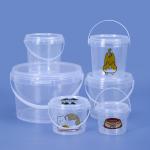 5L 6L Plastic Bucket for Food Grade Popcorn Cereals Ice Grain Pail Clear Container for sale