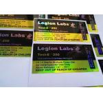 6x3cm Gold Shine 10ml Vial Labels , 3d Hologram Stickers With Custom Design for sale