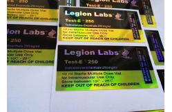 China 6x3cm Gold Shine 10ml Vial Labels , 3d Hologram Stickers With Custom Design supplier