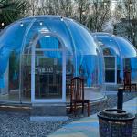 PC Clear Dome House Outdoor Bubble Tents With Aluminium Window And LED Light for sale