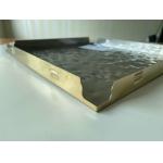 Wood Grain Aluminum Metal Ceiling 300x300x25mm Stainless Steel Ripple Clip In Ceiling for sale