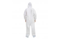 China PPE Disposable Protective Coverall Waterproof White 25gsm-70gsm supplier