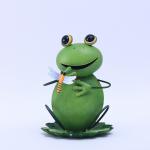 Iron Metal Frog Animal Garden Ornaments Exquisite And Lifelike for sale