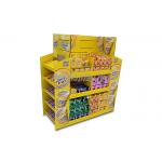 Yellow Cardboard Corrugated Pallet Displays 3 Sides With Tiers Environmental Friendly for sale