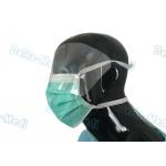 Non Woven Tie On Protective Disposable Mouth Mask Fluid Resistant With Eye Shield for sale