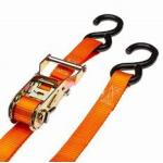 25mm 8 Meters S Hook Ratchet Tie Down Straps Self Winding for sale