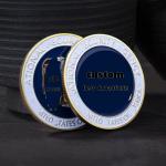 Custom Logo Personalized  Silver  Anodized Aluminum Blanks Metal Custom Token Customized Challenge Gold Coin For Engraving for sale