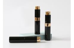China Black Mini Perfume Atomiser Cylindrical Shape Empty Perfume Bottle supplier