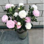 Decorative Artificial Flower Bouquet Peony Flowers For Home Wedding for sale