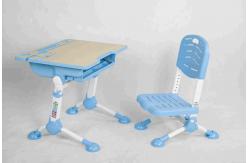China Hidden Drawer Plastic Kids Playroom Furniture Desk And Chair Set Adjustable Height / Foot supplier