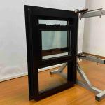 Black Customizable Aluminium Hung Windows Waterproof Aluminium Glazed Windows for sale