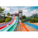Water Park Twist Aqua Drop Water Slide Fiberglass With A Launch Capsule Start for sale