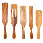 Multifunction Kitchen Wooden Utensil Set , Scratchfree Wooden Handle Spatula Set for sale