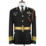 Formal Events Ceremonial Uniform Dark Blue Breathable With Gold Buttoned Jacket