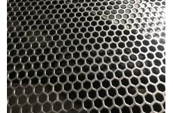 China Powder Coating Black Aluminum Hexagonal Round Hole Speaker Grille Punching Metal Mesh supplier