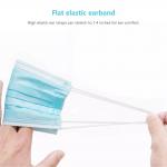 Blue White Pleated 3 Ply Disposable Face Mask Safety  Anti Pollution for sale