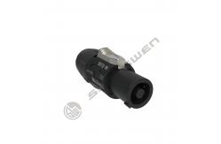 China Male 3 Pin Waterproof Power Connector Outdoor With Black Output supplier