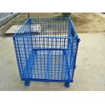 High Strength Industrial Metal Pallet Cages Warehousing / Component Storage