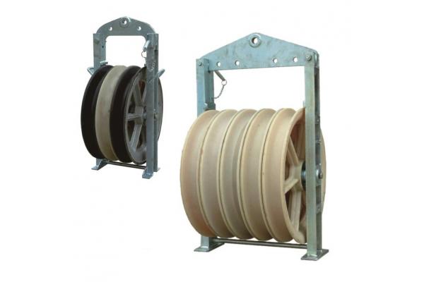 660mm Nylon Wheel Bundled Conductor Stringing Block Pulley