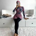 Women Muslim Swimsuit Islamic Sunscreen Muslimah Swimming Suit Calico Gini for sale