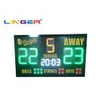 Waterproof Cabinet Led Baseball Scoreboard With Club Logo for sale