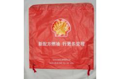 China Red Plastic Drawstring Double shoulder Backpack / drawstring shopping bags supplier