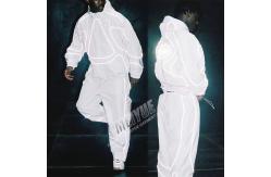 China Oversized 3m Reflective Nylon Windbreaker Tracksuit Streetwear Jacket And Jogger Set supplier