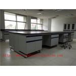 3000 mm  Wood Frame Blue /  White School Lab furniture Fume Hood For Chemistry Laboratory for sale