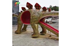 China Customized 6M  Dinosaur Playground Equipment Fiberglass Stegosaurus Slide supplier