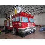 Commercial Inflatable Jump House Fire Fighting Truck Bouncy Bus For Amusement for sale