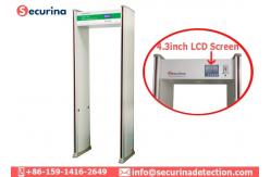 China Small LCD Display Door Frame Metal Detector 0-255 Sensitivity Adjustable supplier