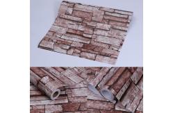 China Customizable 3D Embossed Brick Wallpaper OEM 3D Brick Wall Stickers Waterproof supplier