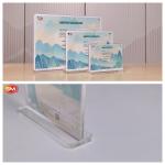Magnetic 10x20cm T Shape Acrylic Sign Holder In Table Paper Display Rack for sale