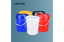 China Sample 18L Chemical Large Plastic Water Bucket Pail with Lid and Handle supplier