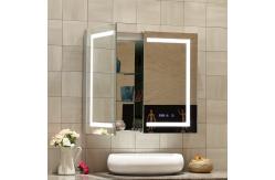 China Modern Wall Mounted Backlit Bathroom Mirror Cabinet With Touch Sensor supplier