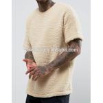 Plus Size Dropped Shoulder Sherpa T Shirt O Neck Plain Dyed Anti Wrinkle for sale