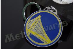 China Circle Design Bridge Metal Key Chains Metal Key Fobs Hard Enamel Customize Logo supplier