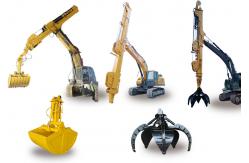 China Telescopic Excavator With Clamshell Bucket For Cat Volvo Hitachi supplier