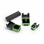 Green And Black Custom Jewelry Packaging / Special Shape Watch Storage Box for sale